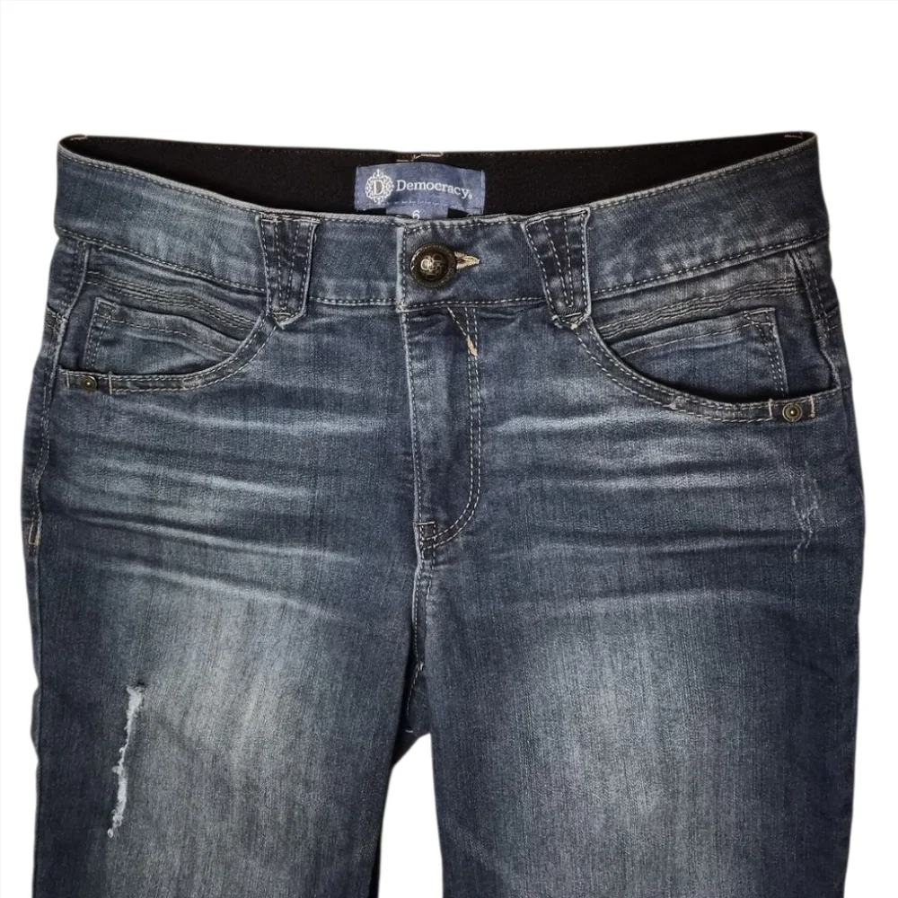 Democracy Jeans Straight Leg Jean No Gap Waist Ab Technology Stretch sz 6